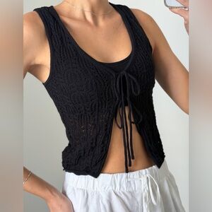 NA-KD Knitted Crochet Vest